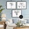 Stupell Industries Minimal Vintage Palm Tree Sketches 3pc Framed Giclee Set, design by Lettered and Lined